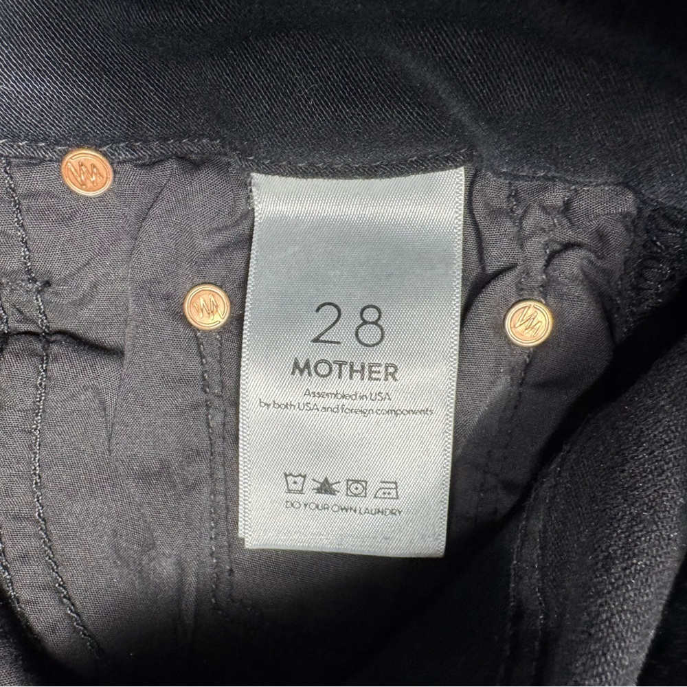 MOTHER The Looker High Waisted Blackbird Jeans Size 28 - Picture 8 of 12